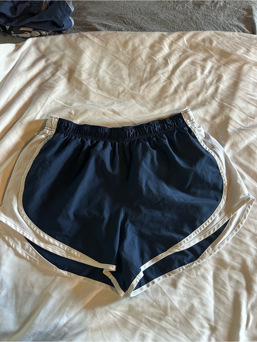 Nike Navy Athletic Shorts with White Trim